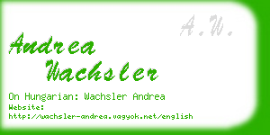 andrea wachsler business card